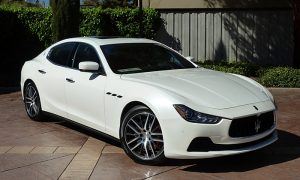 White Maserati Ghibli
