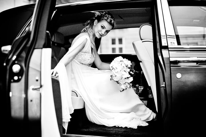 Bride in Car